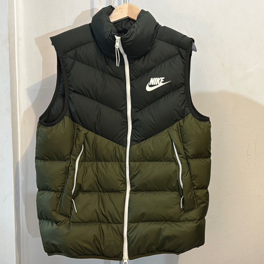 Nike Olive and Dark green Quilted Vest